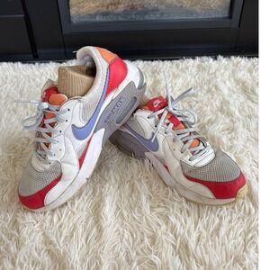 Nike Air Max Excee Sneakers Women's Size 8.5 White Red Purple Running Shoes